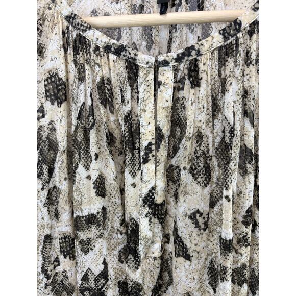 RAG & BONE Size M Yuni Printed Blouse Long Sleeve Sheer Top Animal Print - Picture 5 of 12